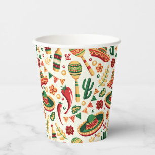 Mexican Cinco De Mayo Pattern  Paper Cups