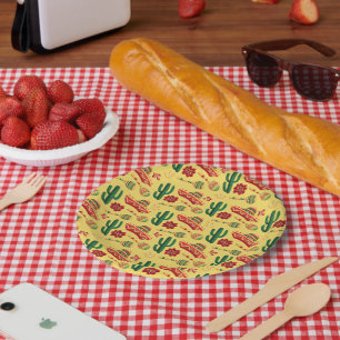 Mexican Cinco De Mayo Pattern Paper Plate