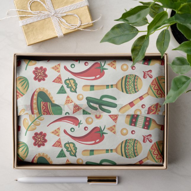 Mexican Cinco De Mayo Pattern  Tissue Paper (Gift)