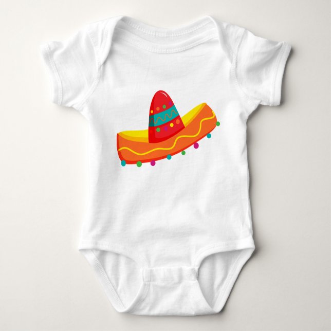 Mexican  Cinco de Mayo Sombrero Baby's t-shirt Baby Bodysuit (Front)