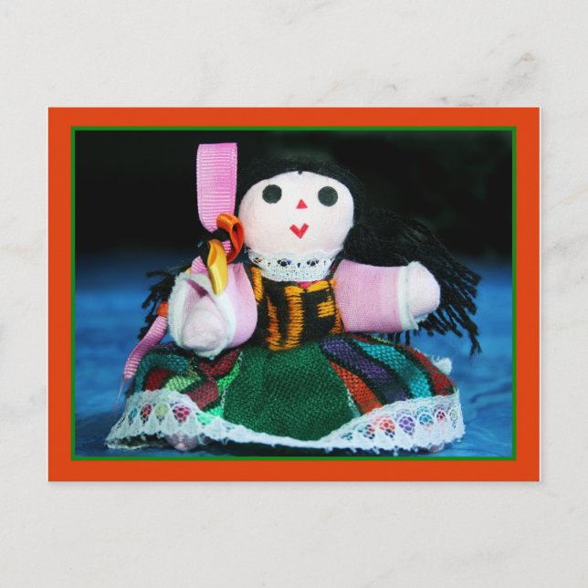 Mexican cloth doll postcard (Front)
