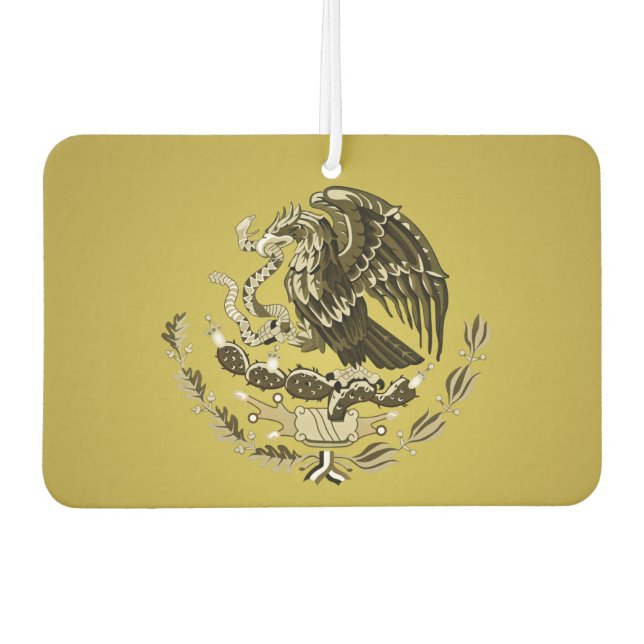 Mexican coat of arms car air freshener (Front)