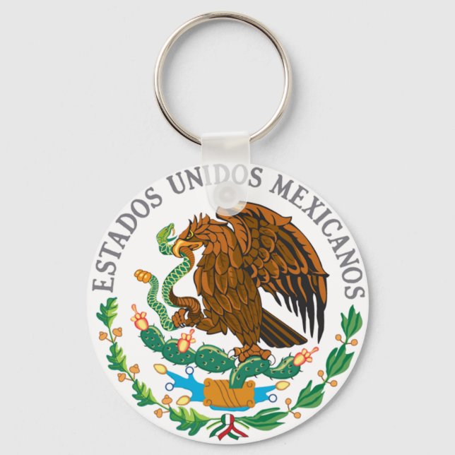 Mexican Coat of Arms Key Ring (Front)