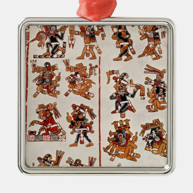 Mexican codex metal tree decoration (Front)