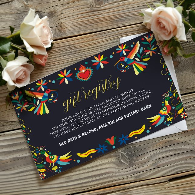 Mexican Colourful Cinco de Mayo Fiesta Wedding Enclosure Card (Mexican Colorful Cinco de Mayo Fiesta Wedding Enclosure Card)
