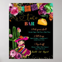 Mexican Colourful Fiesta Floral Birthday Taco Bar