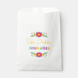 Mexican colourful Fiesta floral Treintañera Favour Bags