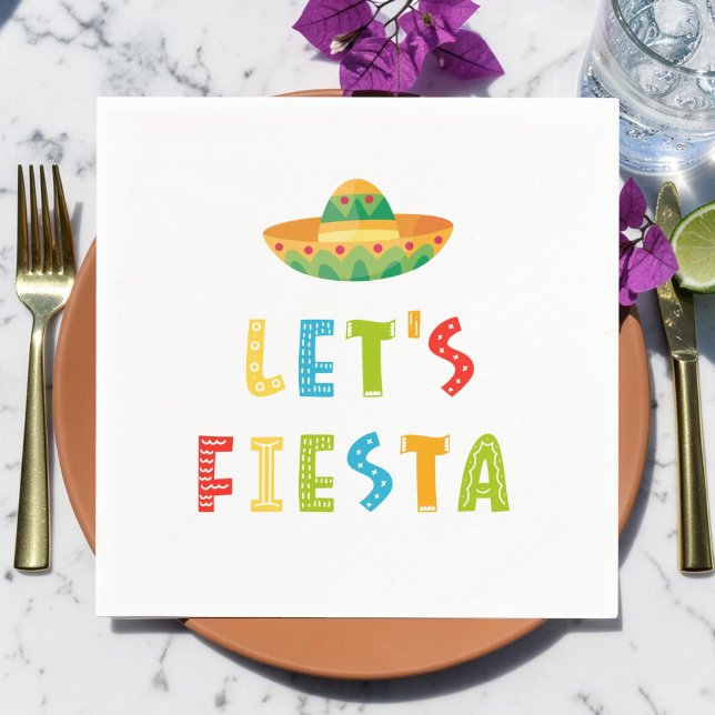 Mexican Colourful Let's Fiesta Napkin (Creator Uploaded)