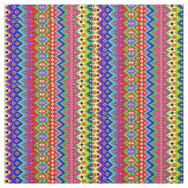 Mexican  Colourful Pattern Fabric (Swatch)