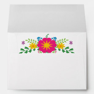 Mexican colourful Quinceañera Fiesta floral Envelope