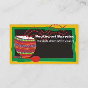 Mexican cooking decorated bowl business cards