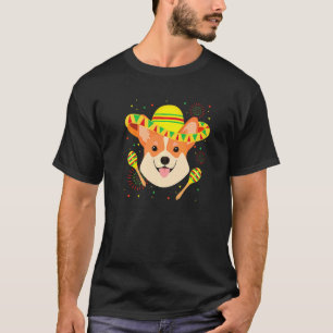 Mexican Corgi Dog Cinco De Mayo Mexico Fiesta T-Shirt
