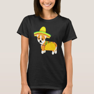 Mexican Corgi Taco Cinco De Mayo Fiesta Dog T-Shirt