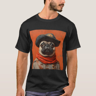 Mexican Cowboy Pug - Western Country Pug - Stylish T-Shirt
