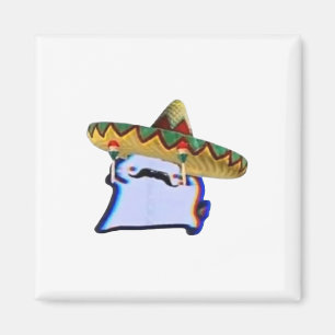 Mexican Crumb Cat Cuptoast Funny Dancing Meme Magnet