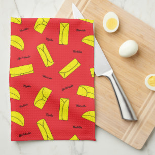 Mexican Cuisine Tortilla Burrito Fajita Enchilada Tea Towel
