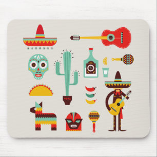 Mexican culture illustations mouse pad
