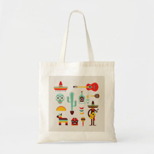 Mexican culture illustations tote bag