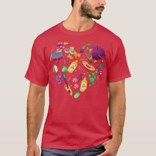 Mexican Culture Retro Sombrero Mexico T-Shirt