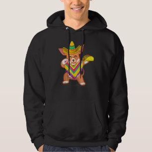 Mexican Dabbing Chihuahua Cinco De Mayo Poncho Som Hoodie