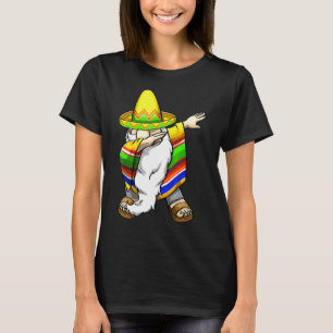 Mexican Dabbing Gnome Cinco De Mayo Poncho Sombrer T-Shirt