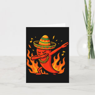 Mexican dabbing poncho cinco de mayo boy card