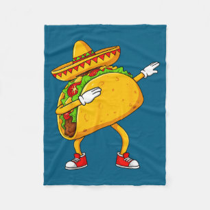 Mexican dabbing taco funny cinco de mayo fleece blanket