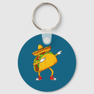 Mexican dabbing taco funny cinco de mayo  key ring