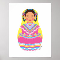 Mexican Dancer Matryoshka Poster