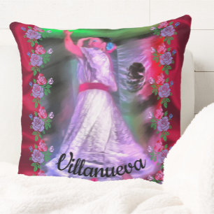 Mexican Dancer  & Roses 0175 Cushion