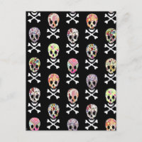 Mexican Day of Dead Skull Crossbones