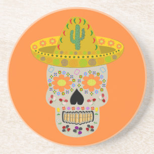 Mexican Day of the Dead Skull Coaster