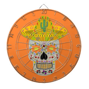 Mexican Day of the Dead Skull Dartboard