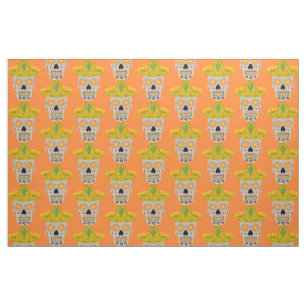 Mexican Day of the Dead Skull  Fabric