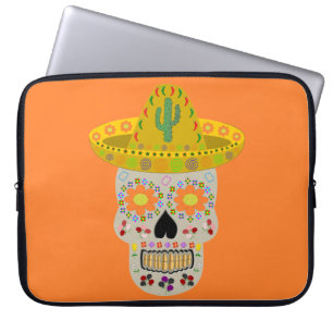 Mexican Day of the Dead Skull  Laptop Sleeve