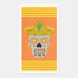 Mexican Day of the Dead Skull Napkin