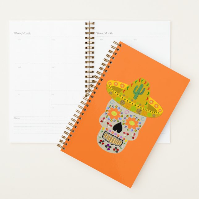 Mexican Day of the Dead Skull  Planner (Display)