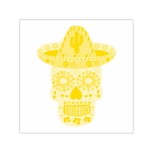 Mexican Day of the Dead Skull  Self-inking Stamp