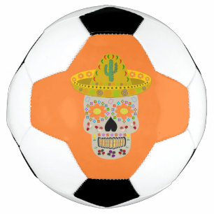 Mexican Day of the Dead Skull Soccer Ball