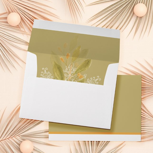 Mexican Desert Watercolor Elegant Personalised Envelope (Creator Uploaded)