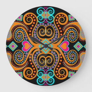 Mexican Design Large Clock
