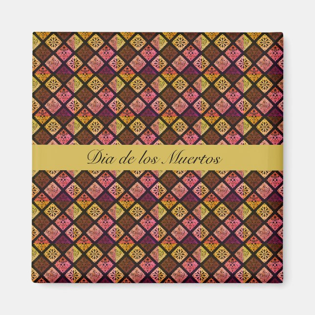 Mexican Dia de los Muertos customisable     Magnet (Front)