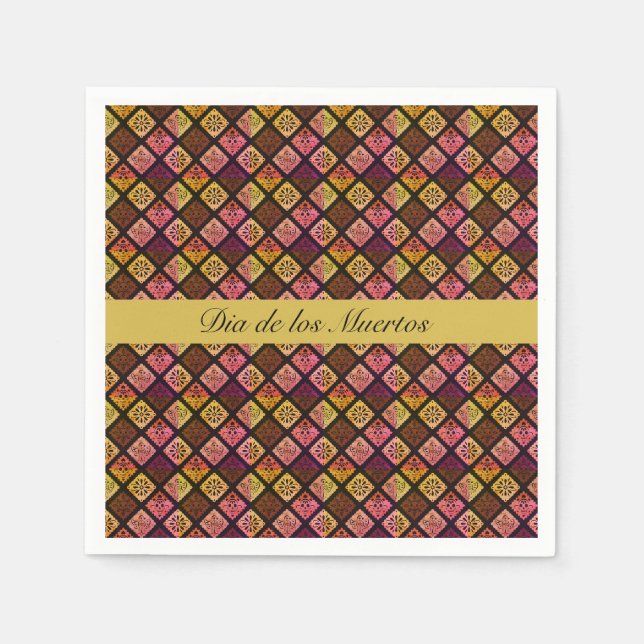Mexican Dia de los Muertos customisable     Napkin (Front)