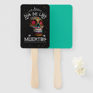 Mexican Dia of the Dead Skeleton Art Death Art Hand Fan