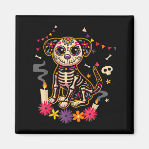 Mexican Dog Day Of The Government Agencyd Skeleton Magnet