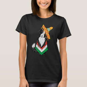 Mexican Dog Wearing Sombrero And Poncho Cinco De M T-Shirt
