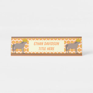 Mexican Donkey Day of the Dead Custom Desk Name Pl Plate