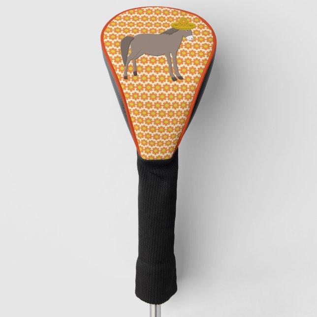 Mexican Donkey Day of the Dead Golf Head Cover (Front)