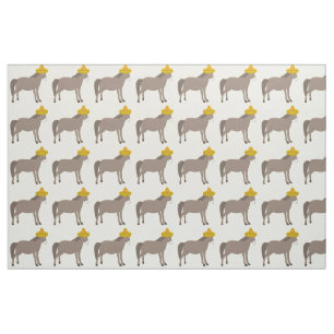Mexican Donkey Day of the Dead Patterned Fabric