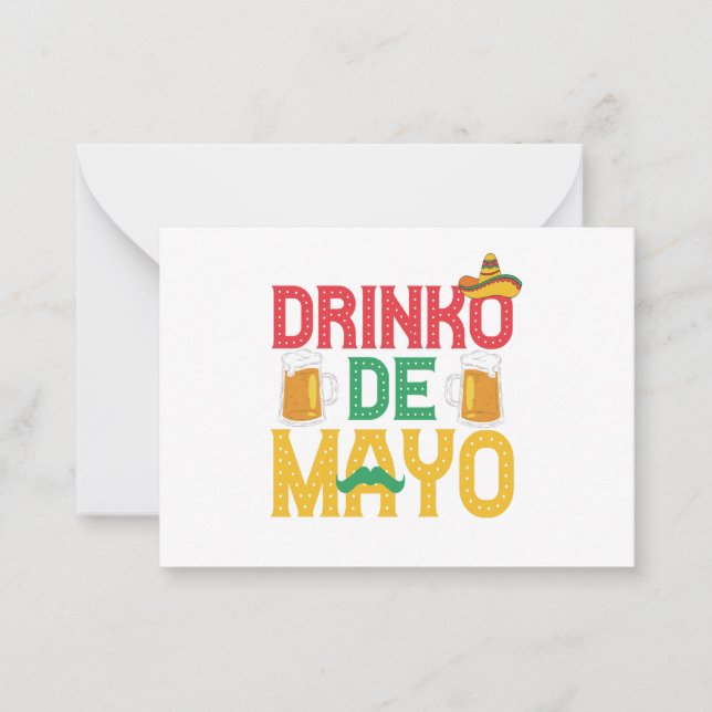 Mexican Drinko de Mayo Funny Cinco de Mayo Gift Card (Front)